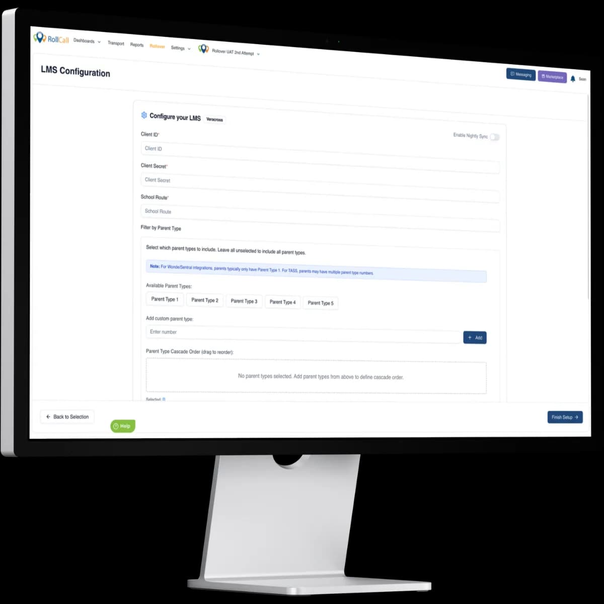 Configuring the Veracross sync in RollCall's LMS setup