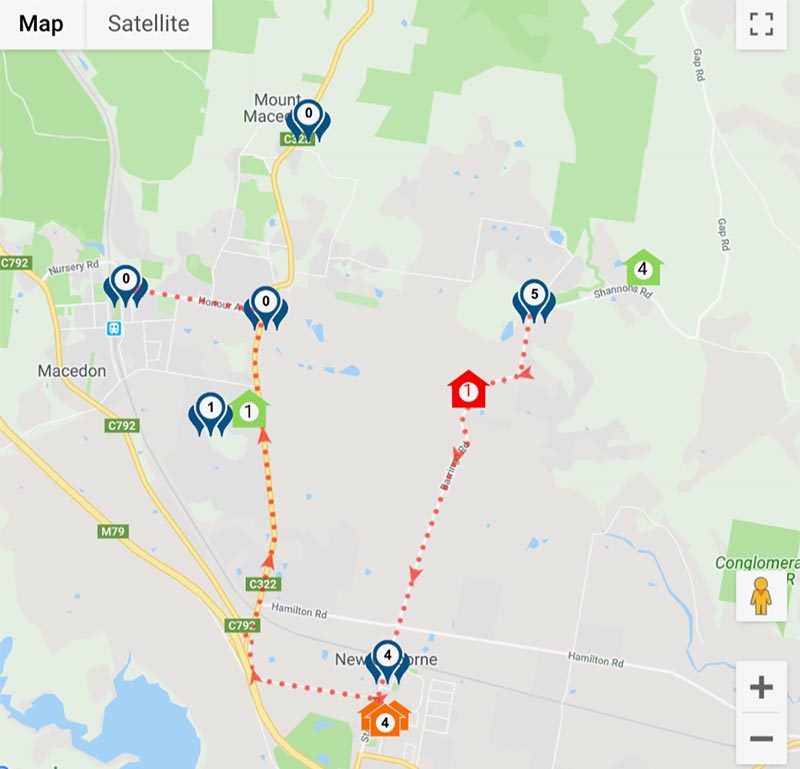 RollCall Smart Route Map